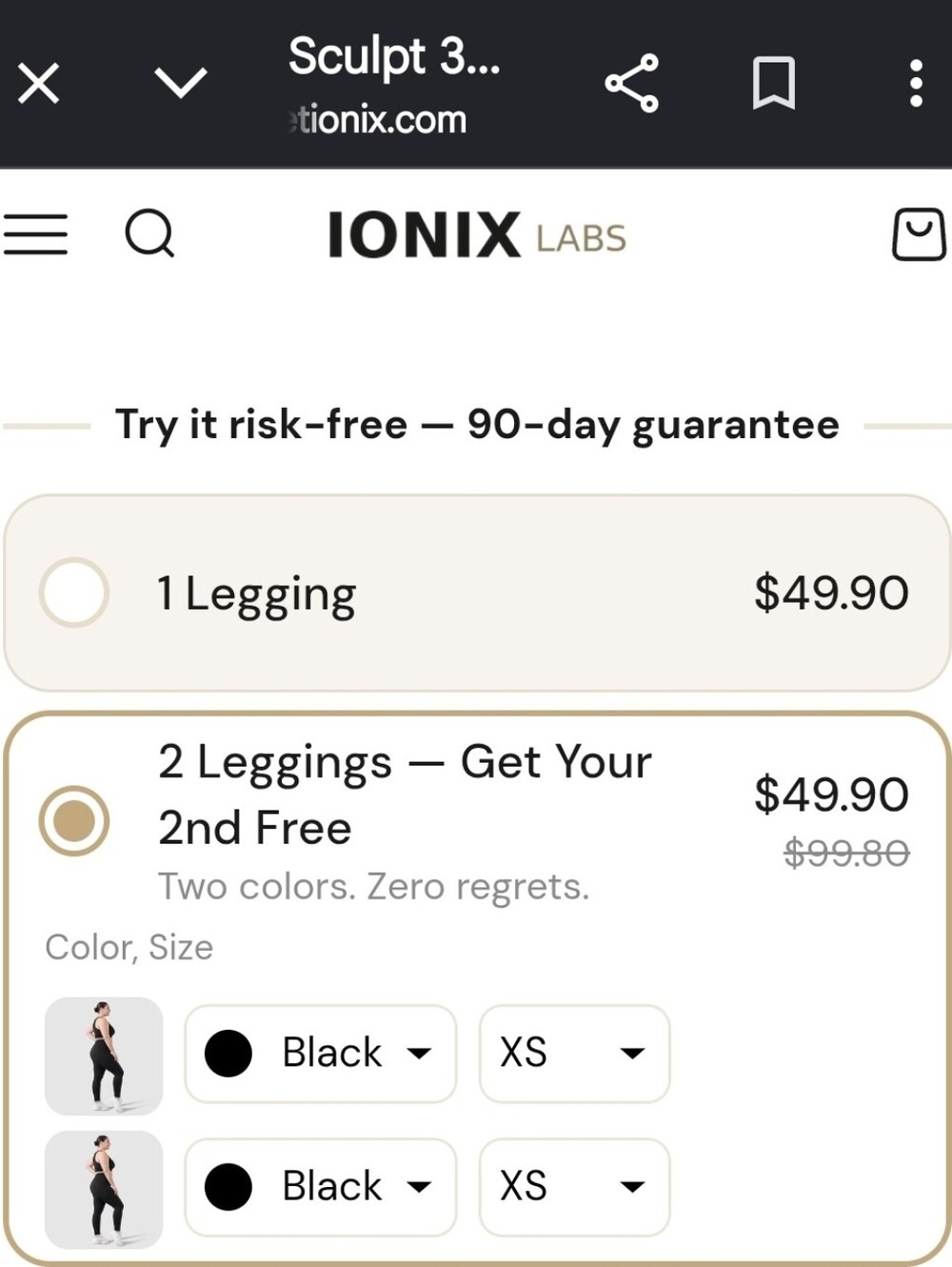 2 Pair Leggings